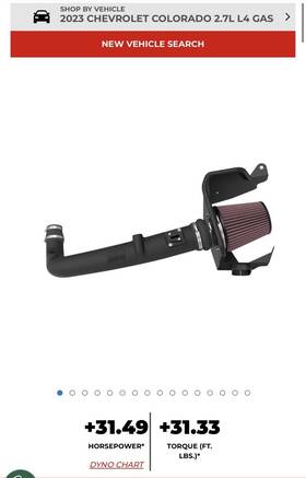 K&n Filters 63-3122 K&n Cold Air Intake For 2023 Chevy Colorado And Gmc Canyons 2.7l L4