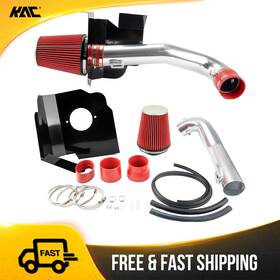 Kac 165tyk2j56 Cold Air Intake Kit 3.5 For 14-18 Gmc Sierra 1500 V8 With Heat Shield Red Filter