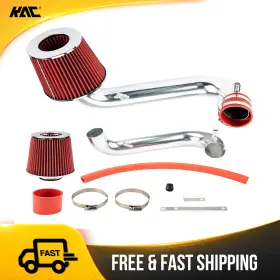 2564gdf5j6256 Kac Cold Air Intake Kit Red Filter 2.5 Inch For Honda Civic 1.7l 2001-2005 With Hardware