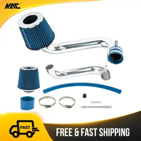 265yet5j2 Kac Cold Air Intake Kit 2.5 Inch Blue Filter Front For 2001-2005 Honda Civic L4 1.7l