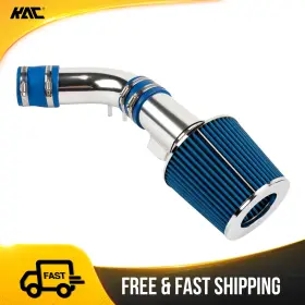 56dgf4j562 Kac Cold Air Intake Kit 3 Inch Blue Filter Silver Tube For 2004-2007 Honda Accord 2.4l
