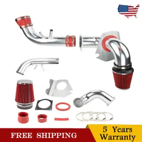 Kac 590451281643 Cold Air Intake System Kit Red Fits Ford Mustang Gt Model 4.6l V8 1996-2004