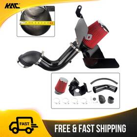 Kac 598uk4j89u2 Cold Air Intake Kit 4in Red Filter With Heat Shield For 03-07 Dodge Ram 2500/3500