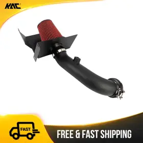 61t5y4j62 Kac 3.75 Inch Cold Air Intake Kit Red Filter With Heat Shield For 17-19 Gmc Sierra 2500 Hd