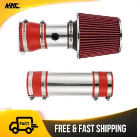 65hjfjk5625 Kac 3 Inch Cold Air Intake Kit Red Filter For 94-96 Ford Bronco F-150 5.0l/5.8l All