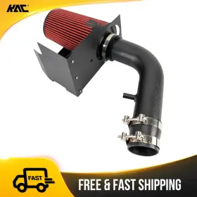 68ryu4k652 Kac Cold Air Intake Kit 3 Inch Red Filter With Heat Shield For 2007-2011 Jeep Wrangler