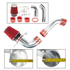 Ai-113ch-416-b7 Kac Cold Air Intake Induction System Kit For 89-1993 Ford Mustang Lx Gt 5.0l Red