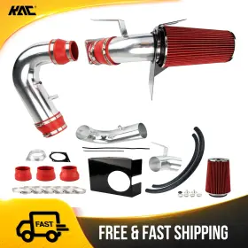 Hg5j46m256 Kac Cold Air Intake Kit Red Filter With Heat Shield For 1997-2003 Ford F-150 4.6l