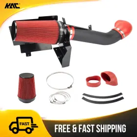 Yf5j462562 Kac For 1999-2006 Gmc Sierra 1500 Cold Air Intake Kit 4 Inch Red Filter With Heat Shield