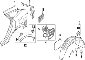 81595-dw000 Kia Genuine Fuel Pocket