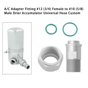Fac12f10m Kingdarn A/c Adapter Fitting #12 3/4 Female To #10 5/8 Male Drier Accumulator Hose