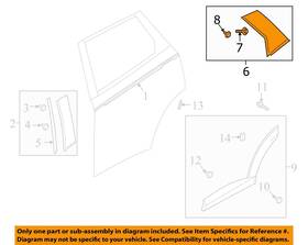 Mazda Oem Dgh950m60 20-25 Cx-30 Rear Door Exterior Trim-rear Applique