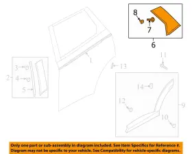 Dgh950m60 Mazda Oem 20-25 Cx-30 Rear Door Exterior Trim-rear Applique