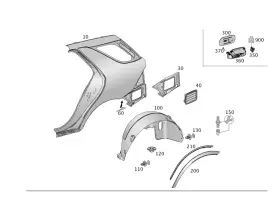 166-630-33-03 Mercedes-benz Genuine Tank Filler Recess