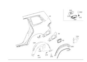 Mercedes-benz 166-630-34-03 Genuine Mercedes-benz Tank Filler Recess
