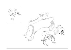 190-637-00-00 Mercedes-benz Genuine Tank Filler Recess