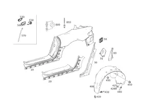 197-637-01-42 Mercedes-benz Genuine Tank Filler Recess