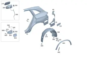 254-630-00-02 Mercedes-benz Genuine Tank Filler Recess
