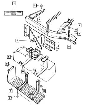 04279772ab Mopar Genuine Fuel Tank Strap Front 4279772ab