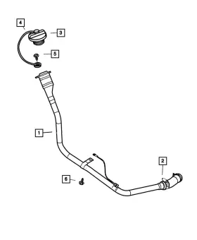 04581319ab Mopar Genuine Fuel Filler Tube Unleaded 4581319ab