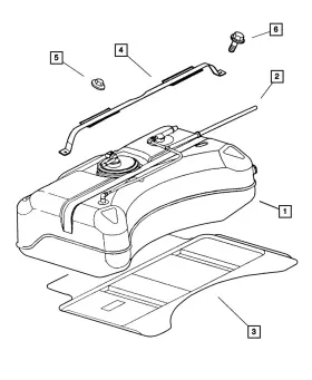 04848282ab Mopar Genuine Fuel Tank Strap 4848282ab