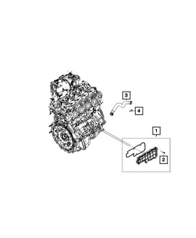 04893612aa Mopar Genuine Pcv Hose 4893612aa