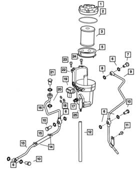 Mopar 05015586aa Genuine Fuel Heater Element 5015586aa