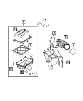 05038465ae Mopar Genuine Clean Air Duct 5038465ae