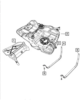 05085279ad Mopar Genuine Fuel Tank Strap Left 5085279ad