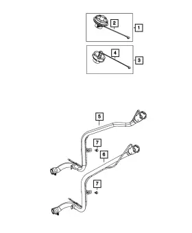 05105255af Mopar Genuine Fuel Filler Tube 5105255af 05105255af Mopar Genuine Fuel Filler Tube 5105255af