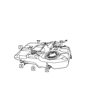 05105549ac Mopar Genuine Fuel Tank Strap Left 5105549ac