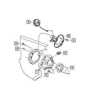 05290917ae Mopar Genuine Fuel Filler Tube 5290917ae