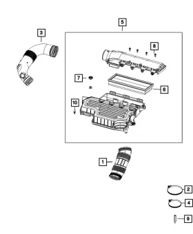 06107385aa Mopar Genuine Air Cleaner Duct Clamp