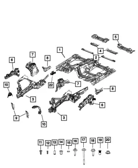 06511973aa Mopar Genuine Insert Nut