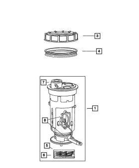52021983ab Mopar Genuine Fuel Pressure Regulator Filter