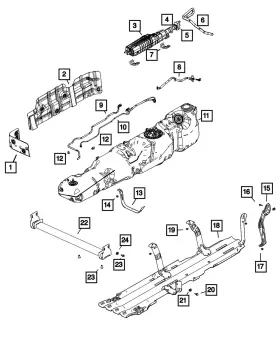 52030458ab Mopar Genuine Fuel Tank Strap