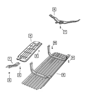 52102835ab Mopar Genuine Fuel Tank Skid Plate