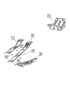 52121265ab Mopar Genuine Fuel Tank Skid Plate