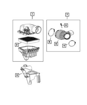 Mopar 53011076aa Genuine Clean Air Duct