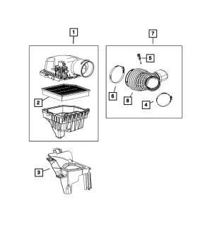53011076aa Mopar Genuine Clean Air Duct