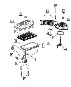 53031760ab Mopar Genuine Air Cleaner Cover