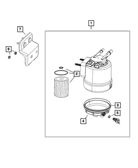 57008268aa Mopar Genuine Fuel Filter Bracket