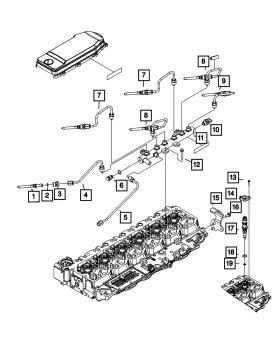 68005439aa Mopar Genuine Fuel Line Shield