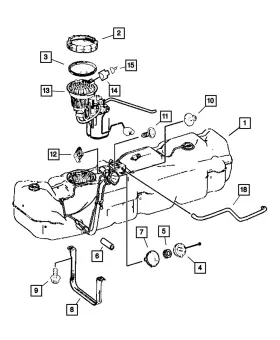 68013514aa Mopar Genuine Fuel Tank Strap