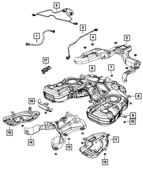 68061320ae Mopar Genuine Fuel Tank Skid Plate Right