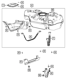 68073772aa Mopar Genuine Fuel Pump Access Cover