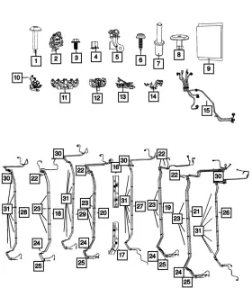 68084762aa Mopar Genuine Fuel Line Shield Front