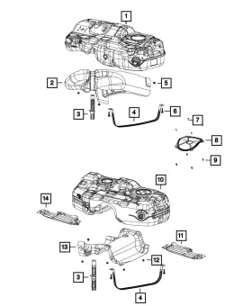 68104839ac Mopar Genuine Fuel Tank Strap Left