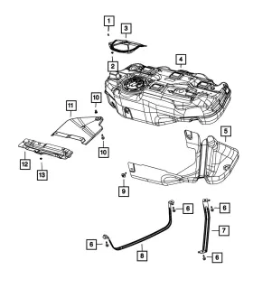 68139472ac Mopar Genuine Fuel Tank Skid Plate