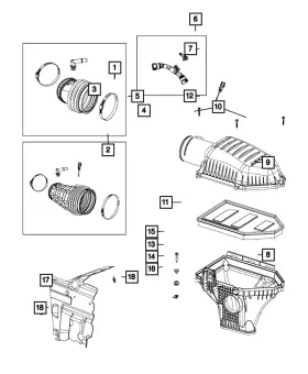 68175288ac Mopar Genuine Air Cleaner Duct